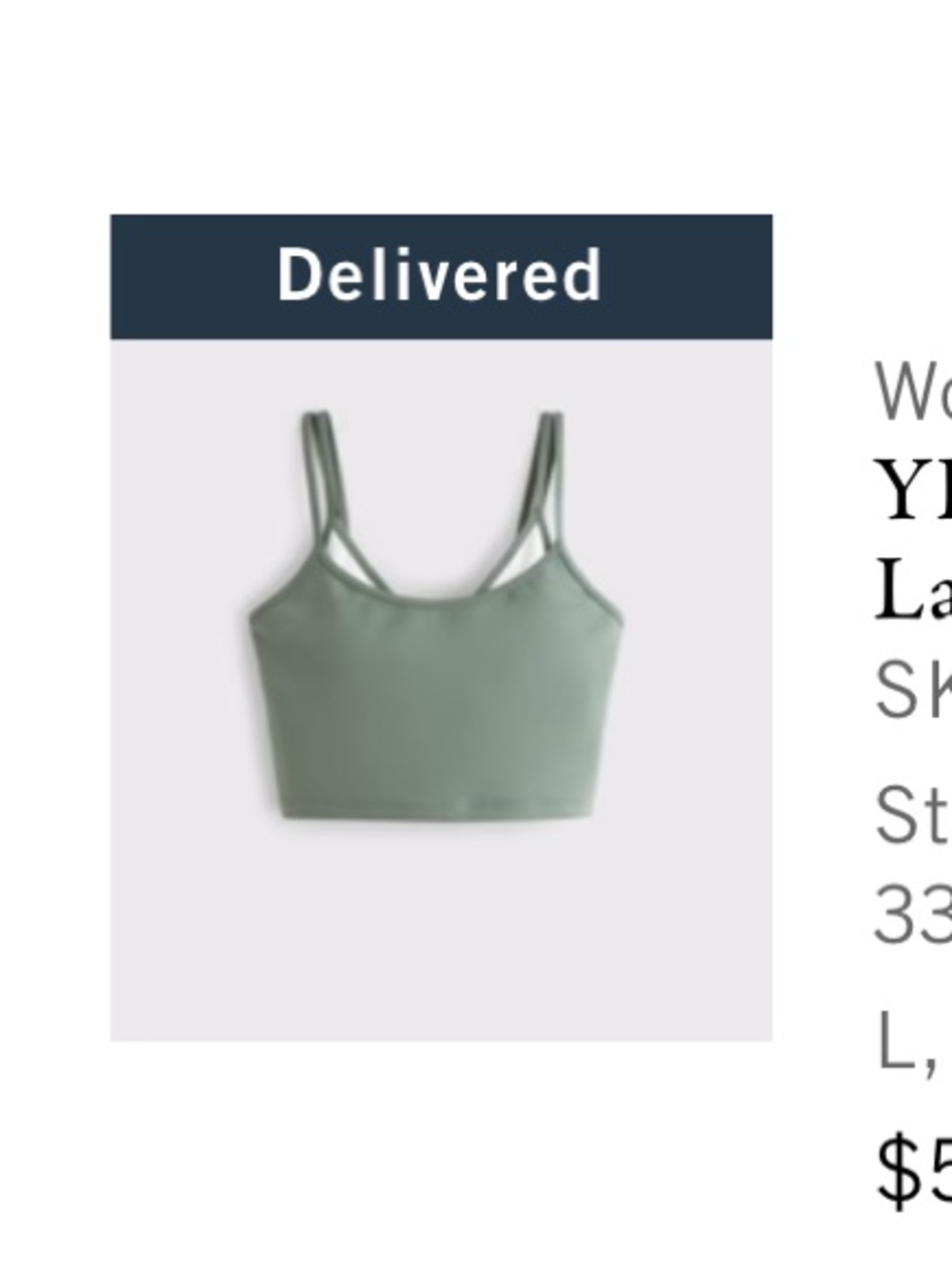 Abercrombie & Fitch Double-Layered Tank Top - Olive